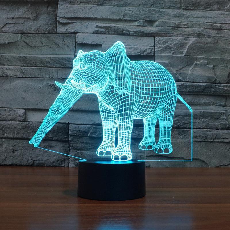 Elephant 3D Optical Illusion Lamp - 3D Optical Lamp