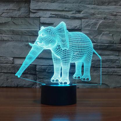 Elephant 3D Optical Illusion Lamp - 3D Optical Lamp