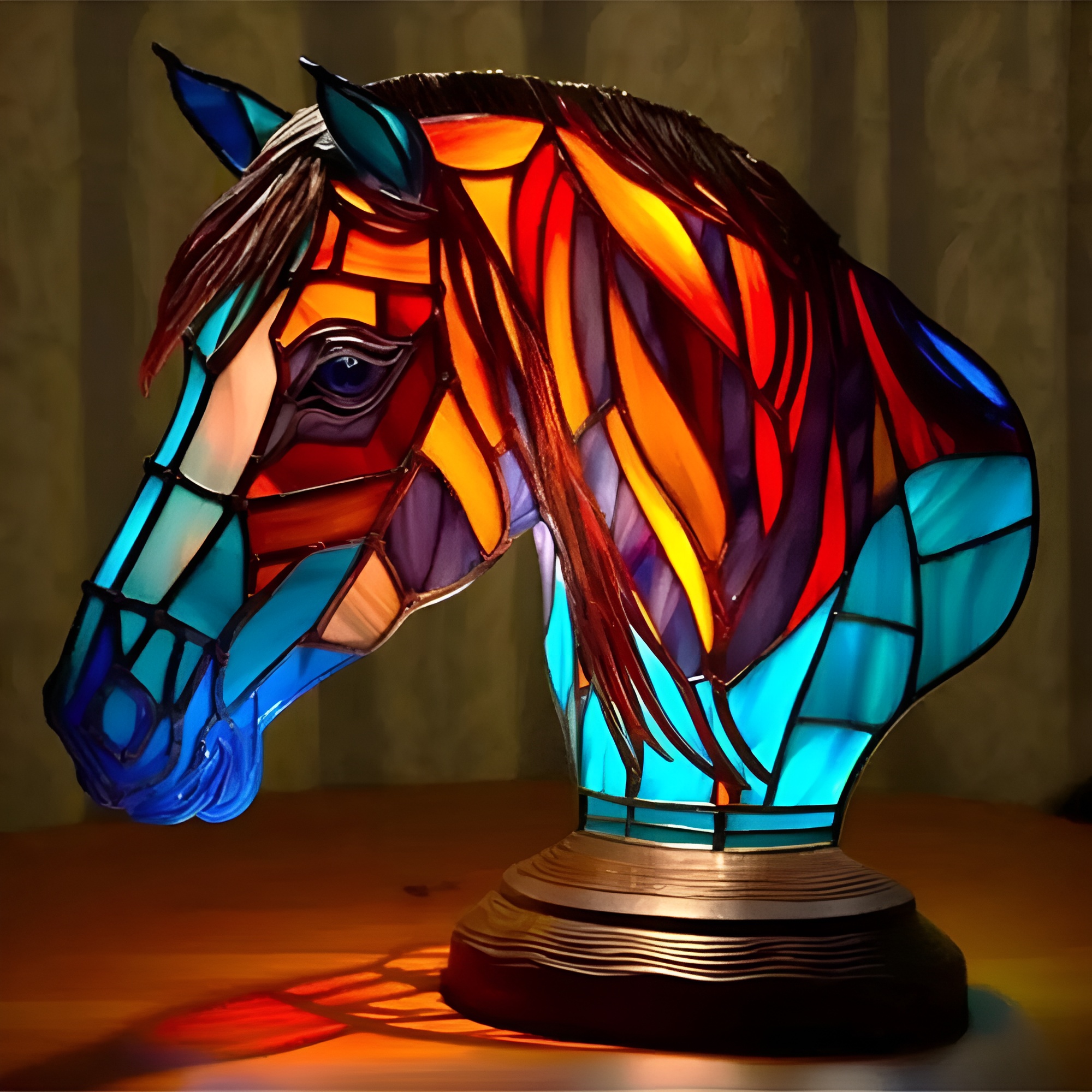 Creative Colorful Glass Table Lamp