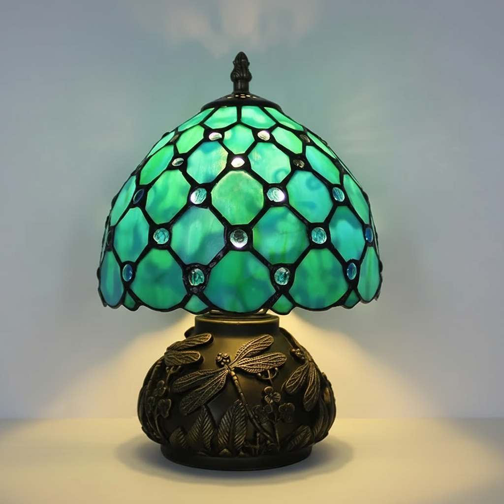 Decorative Stained Glass Rose Light