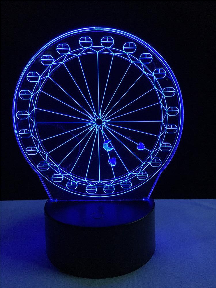 Ferris wheel touch 3D colorful Nightlight lamp - 3D Optical Lamp