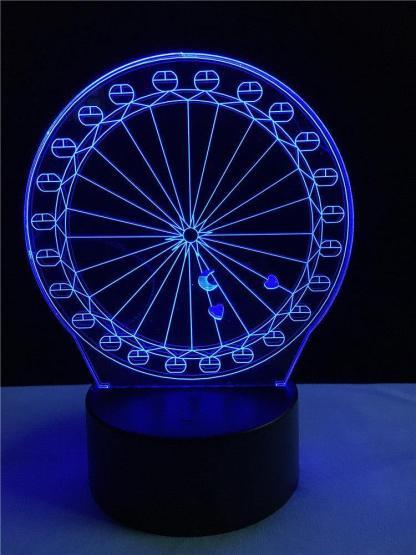 Ferris wheel touch 3D colorful Nightlight lamp - 3D Optical Lamp