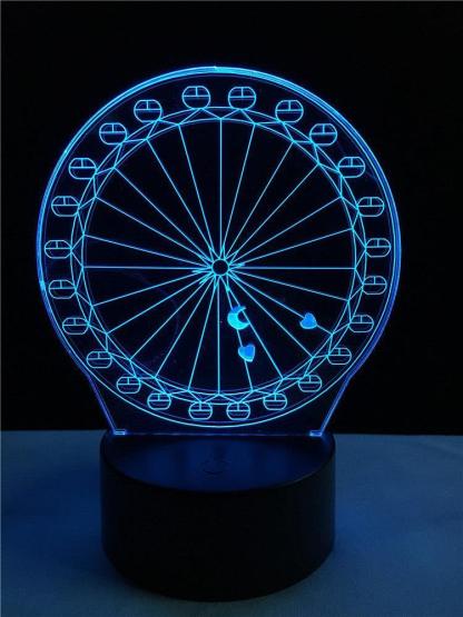 Ferris wheel touch 3D colorful Nightlight lamp - 3D Optical Lamp