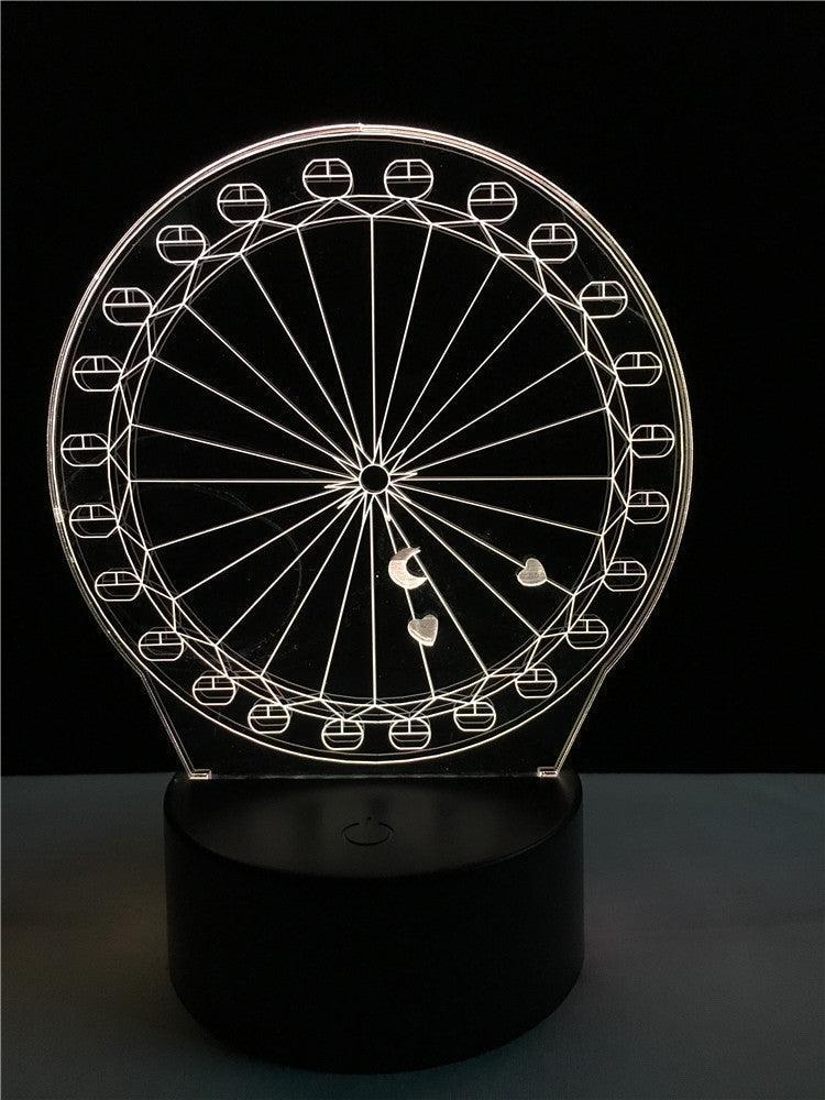 Ferris wheel touch 3D colorful Nightlight lamp - 3D Optical Lamp
