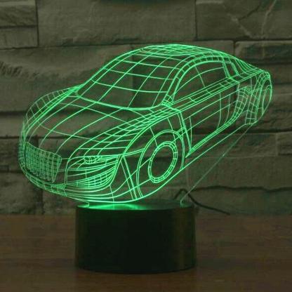 Audi Inspired R8 Car 3D Optical Illusion Lamp - 3D Optical Lamp
