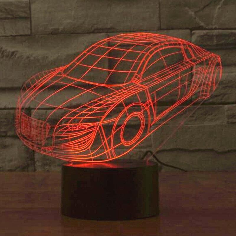 Audi Inspired R8 Car 3D Optical Illusion Lamp - 3D Optical Lamp
