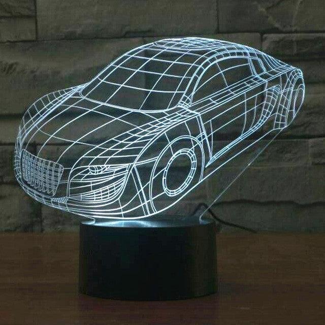 Audi Inspired R8 Car 3D Optical Illusion Lamp - 3D Optical Lamp