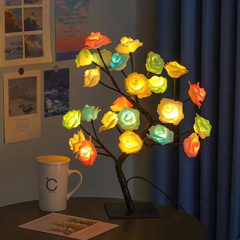 Rose Flower Decorative Lamp-3D Optical Lamp
