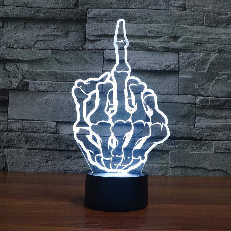 Skeletal Metal Finger Lamp-3D Optical Lamp