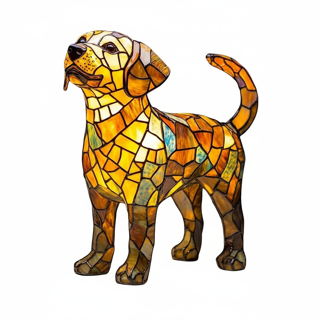 French Style Dog Lamp