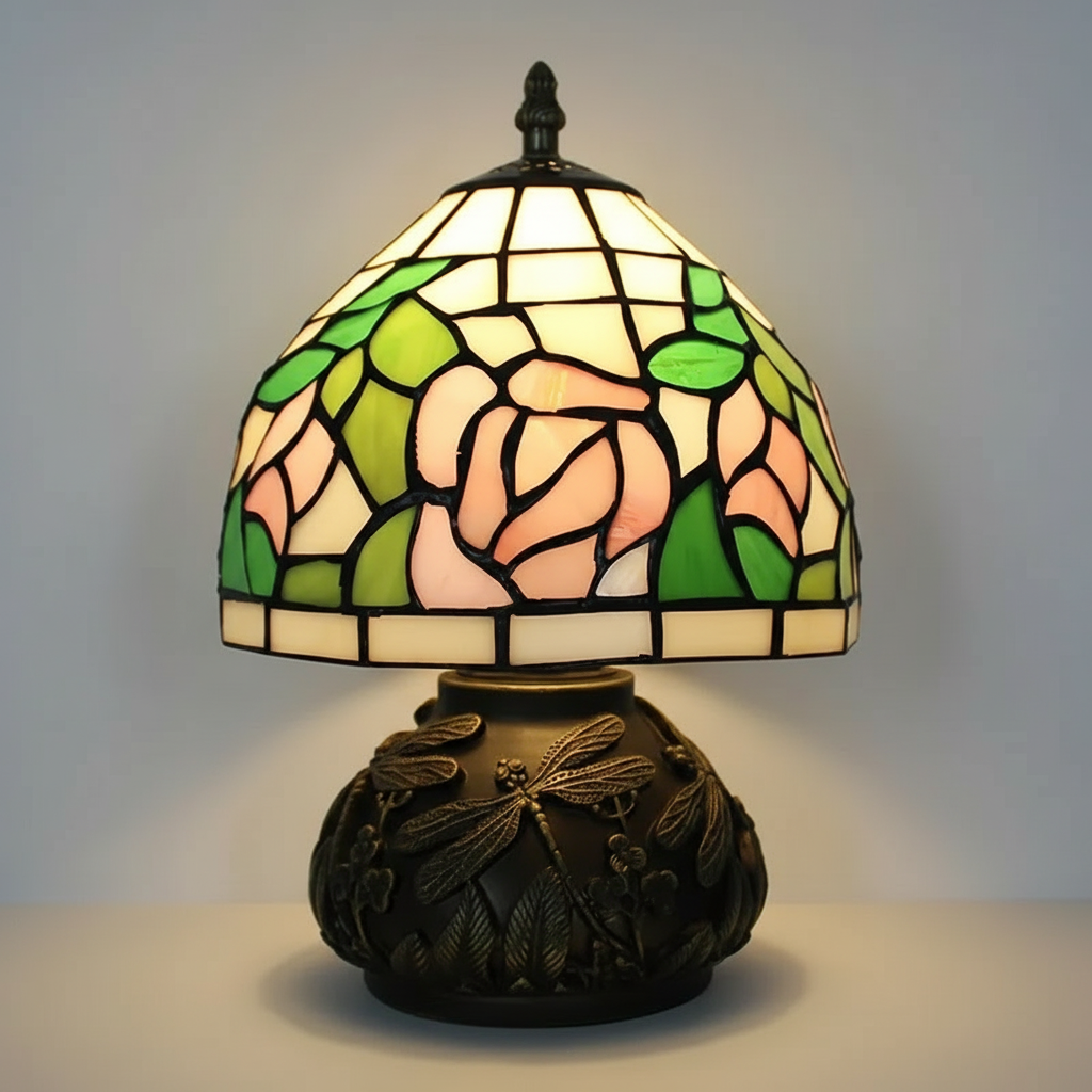 French Style Rose Reading Table Lamp