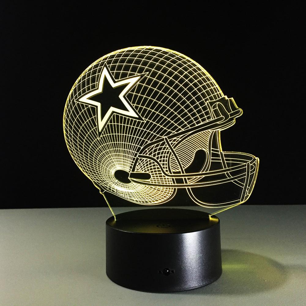 Football Star Illusion Lamp-3D Optical Lamp