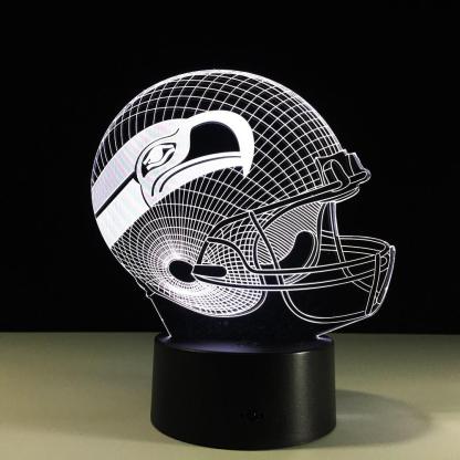 Seattle Seahawks Inspired 3D Optical Illusion Lamp - 3D Optical Lamp