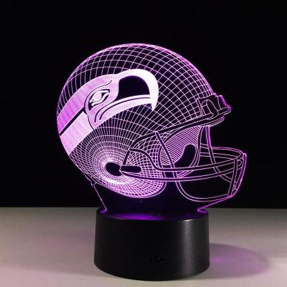 Seattle Seahawks Inspired 3D Optical Illusion Lamp - 3D Optical Lamp