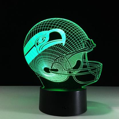 Seattle Seahawks Inspired 3D Optical Illusion Lamp - 3D Optical Lamp