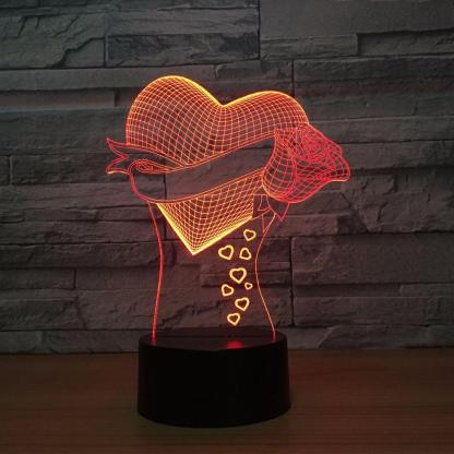 Rose Ribbon Illusion Lamp-3D Optical Lamp
