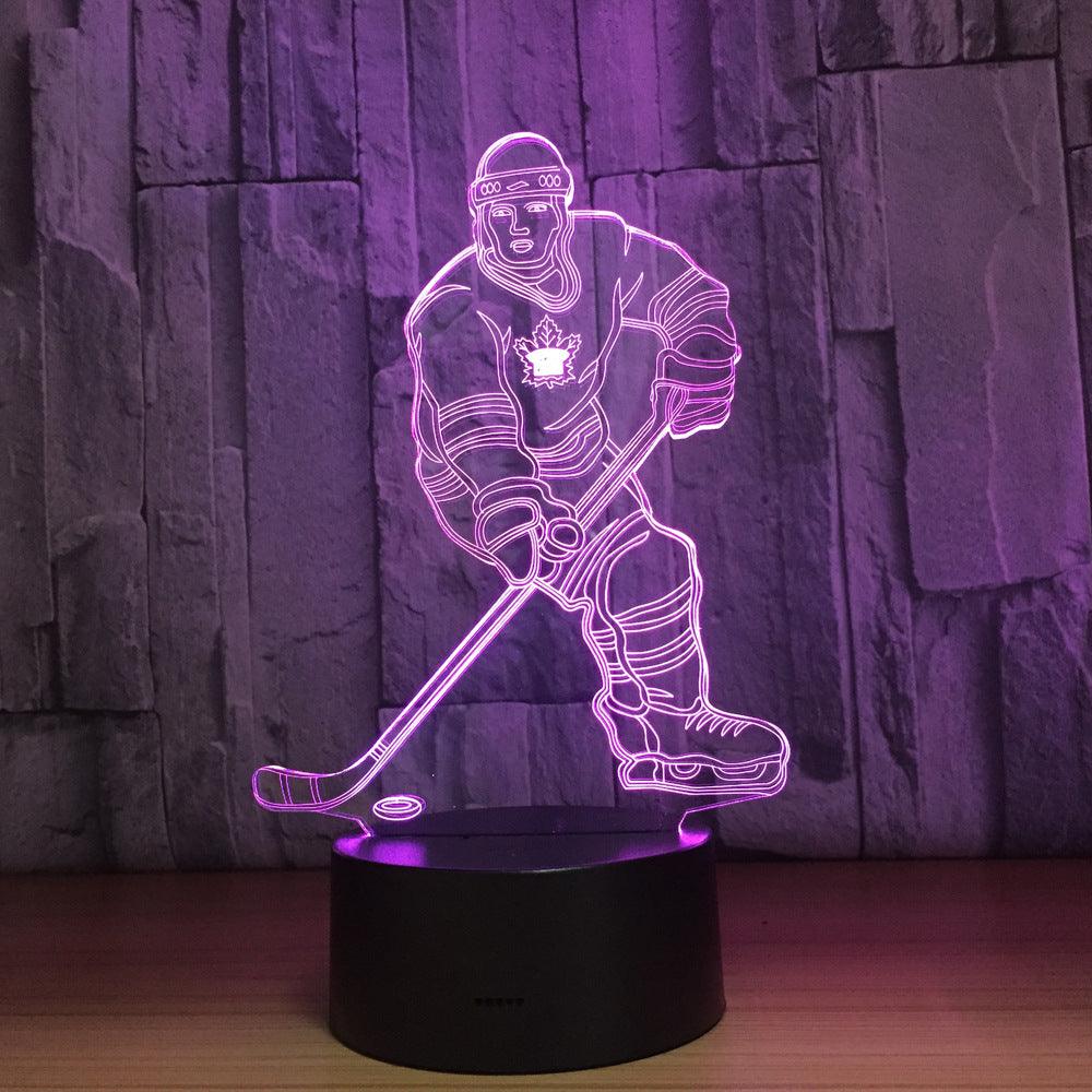 Hockey 3D Optical Illusion Lamp - 3D Optical Lamp