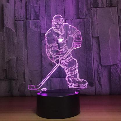Hockey 3D Optical Illusion Lamp - 3D Optical Lamp