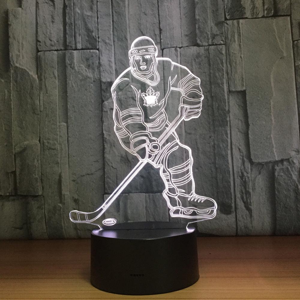 Hockey 3D Optical Illusion Lamp - 3D Optical Lamp