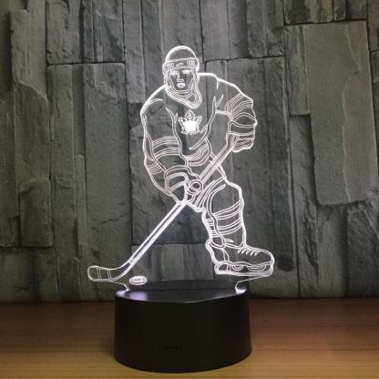 Hockey 3D Optical Illusion Lamp - 3D Optical Lamp