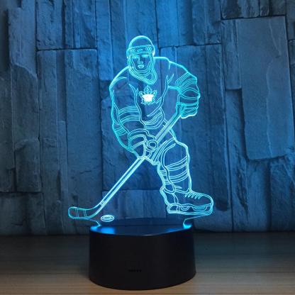Hockey 3D Optical Illusion Lamp - 3D Optical Lamp