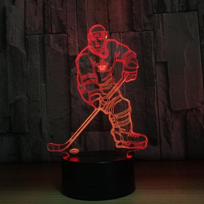 Hockey 3D Optical Illusion Lamp - 3D Optical Lamp