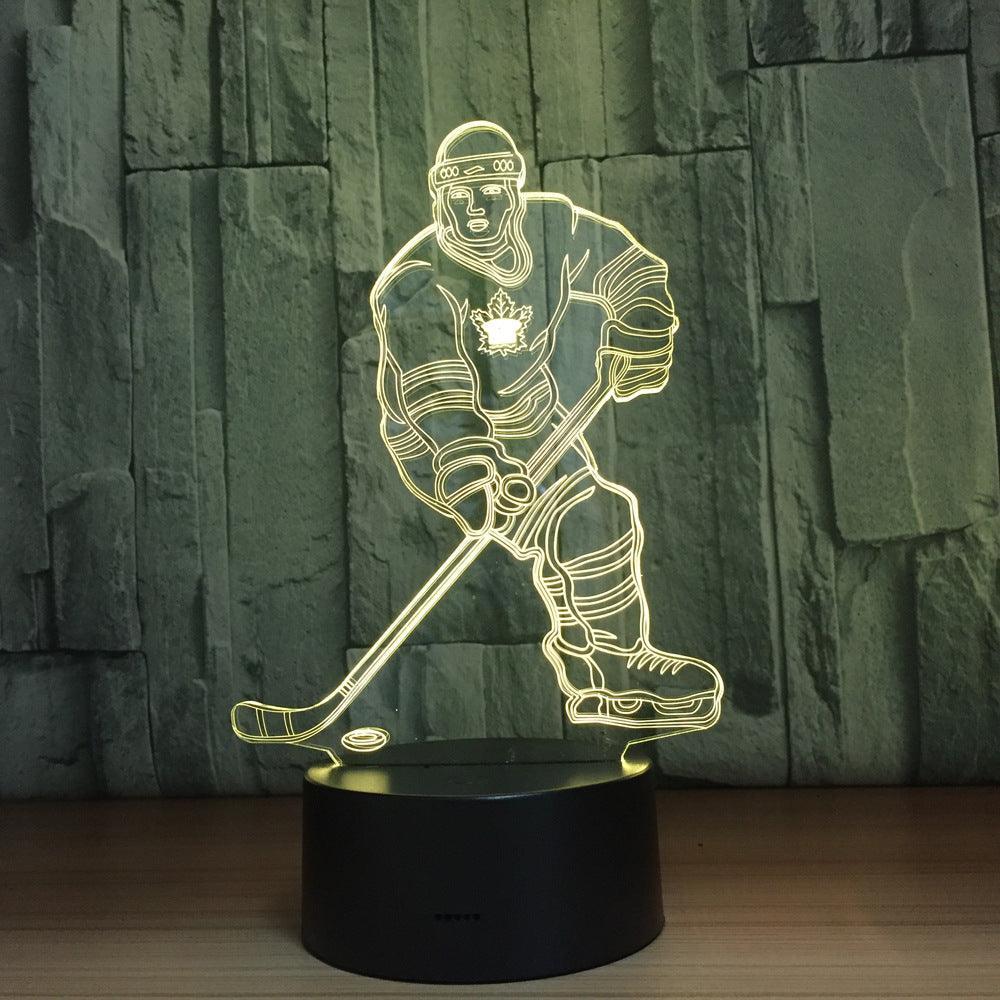 Hockey 3D Optical Illusion Lamp - 3D Optical Lamp
