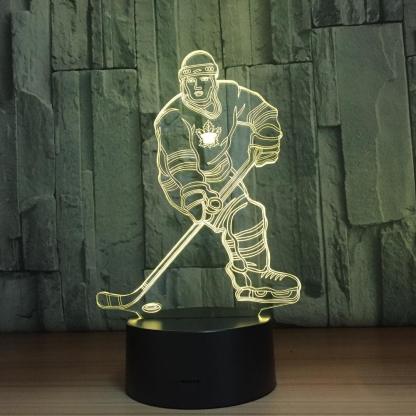 Hockey 3D Optical Illusion Lamp - 3D Optical Lamp