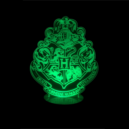 Harry Potter Inspired Hogwarts Crest 3D Optical Illusion Lamp - 3D Optical Lamp