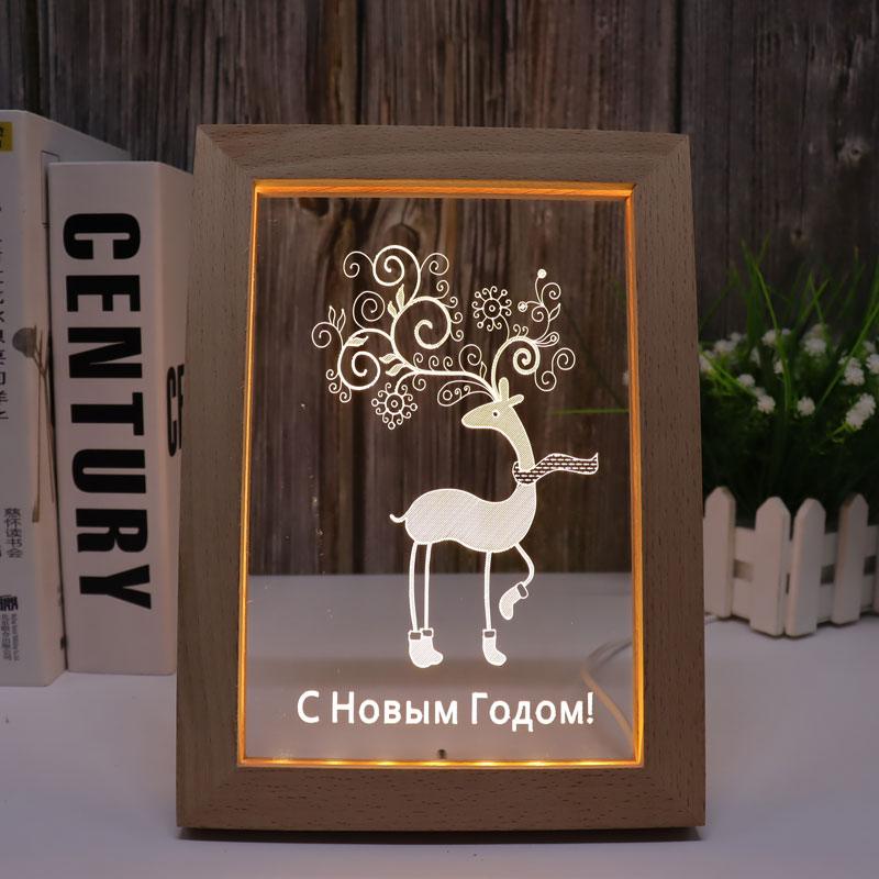 Reindeer 3D Optical Lamp Warm White-3D Optical Lamp