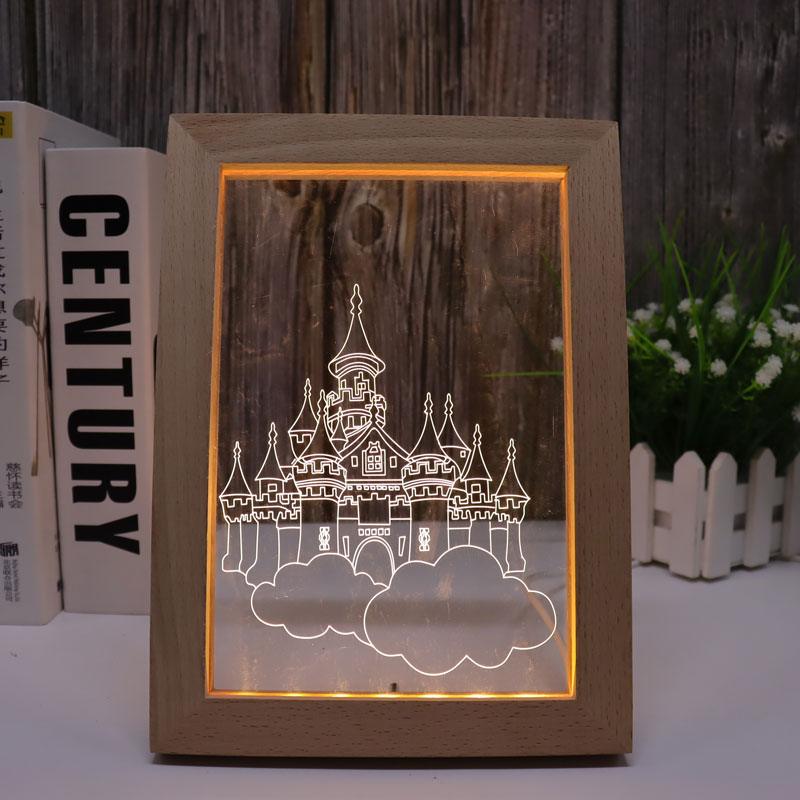Castle 3D Optical Illusion Lamp Warm White-3D Optical Lamp