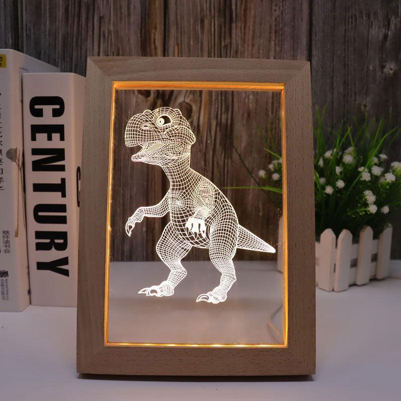Dinosaur 3D Optical Illusion Lamp Warm White-3D Optical Lamp