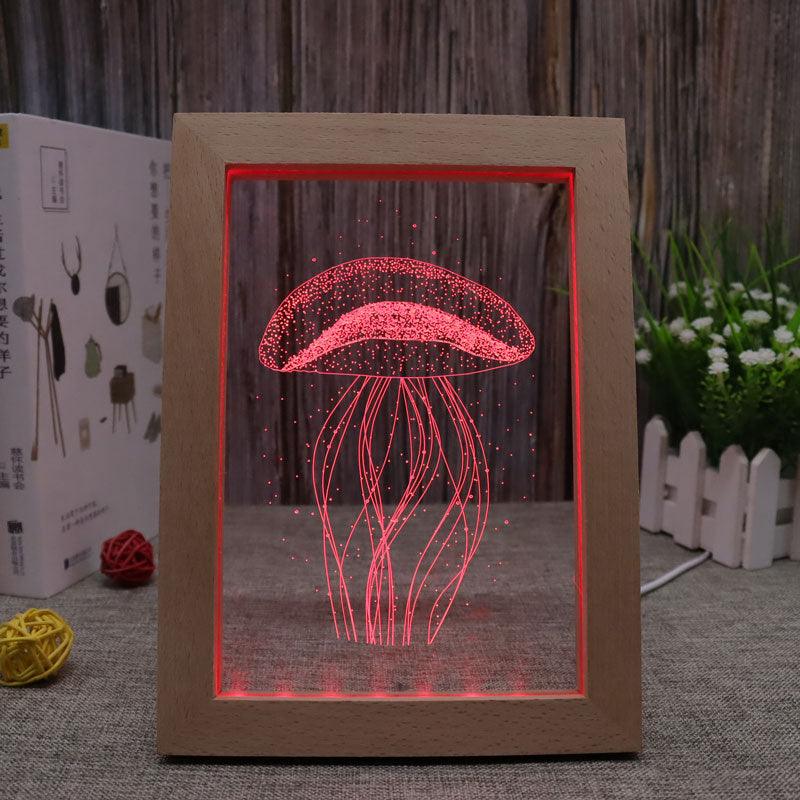 Jellyfish RGB 3D Optical Illusion Lamp - 3D Optical Lamp