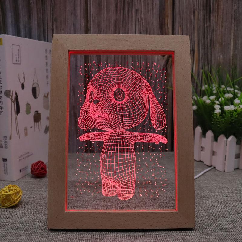 Dog RGB 3D Optical Illusion Lamp - 3D Optical Lamp