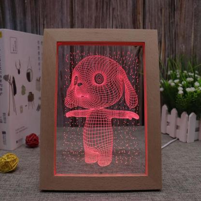 Dog RGB 3D Optical Illusion Lamp - 3D Optical Lamp
