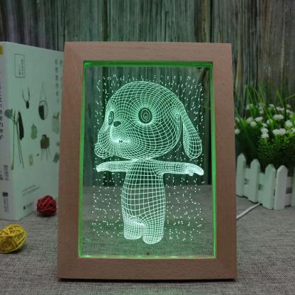 Dog RGB 3D Optical Illusion Lamp - 3D Optical Lamp