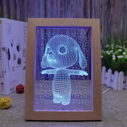 Dog RGB 3D Optical Illusion Lamp - 3D Optical Lamp
