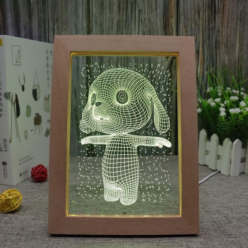 Dog RGB 3D Optical Illusion Lamp - 3D Optical Lamp