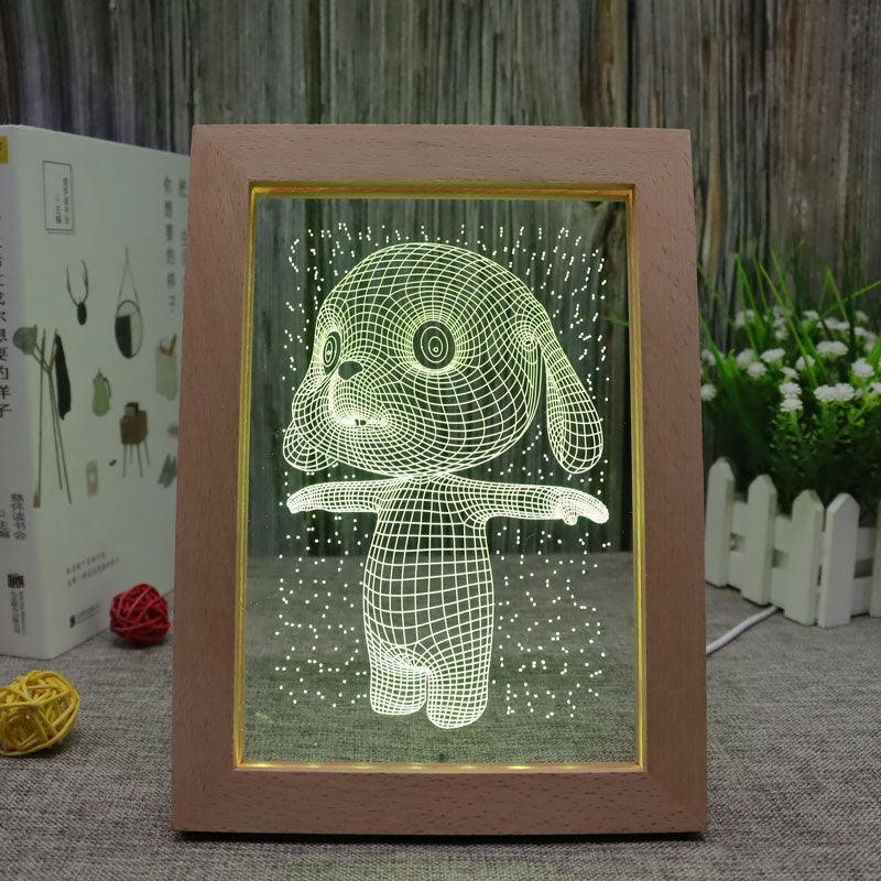 Dog RGB 3D Optical Illusion Lamp - 3D Optical Lamp