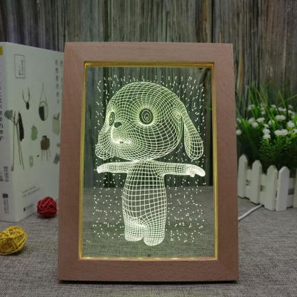 Dog RGB 3D Optical Illusion Lamp - 3D Optical Lamp
