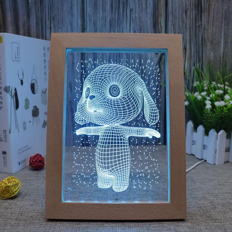 Dog RGB 3D Optical Illusion Lamp-3D Optical Lamp