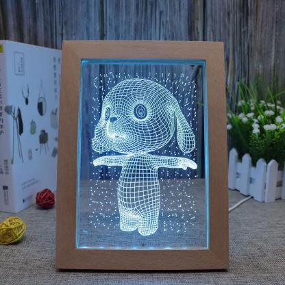 Dog RGB 3D Optical Illusion Lamp - 3D Optical Lamp
