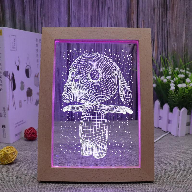 Dog RGB 3D Optical Illusion Lamp - 3D Optical Lamp