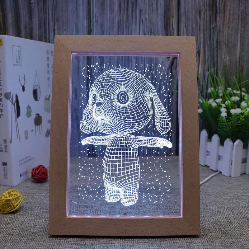 Dog RGB 3D Optical Illusion Lamp - 3D Optical Lamp