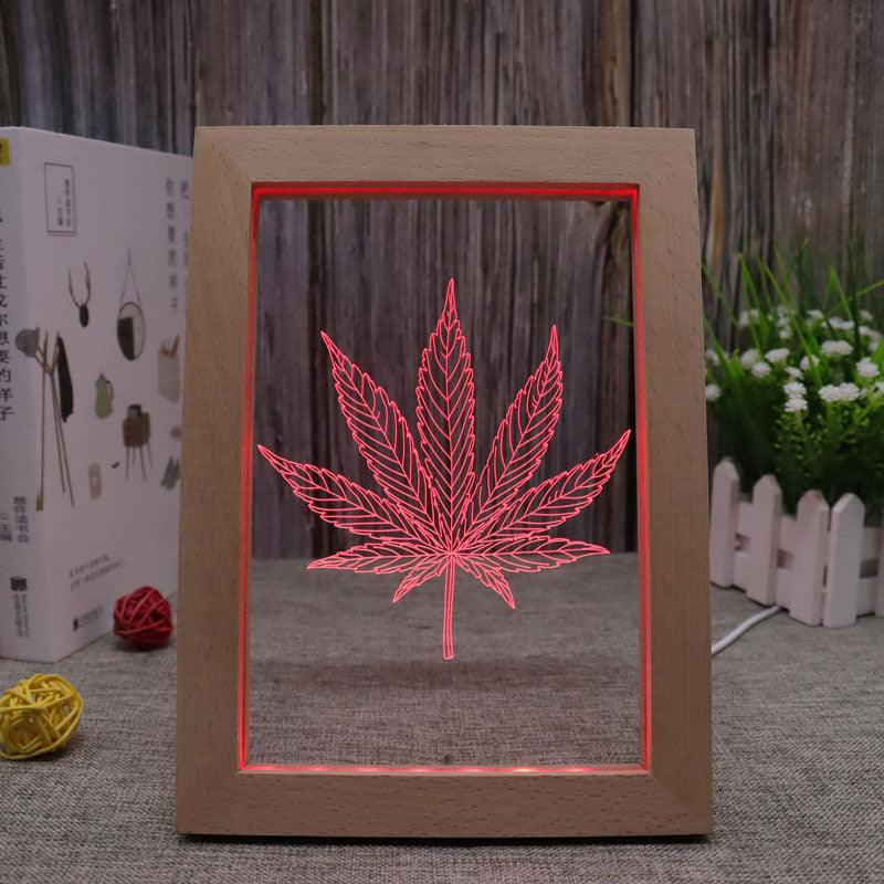 Leaf 3D Optical Illusion Lamp-3D Optical Lamp