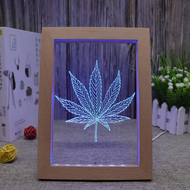 Leaf 3D Optical Illusion Lamp-3D Optical Lamp