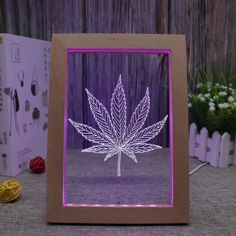 Leaf 3D Optical Illusion Lamp-3D Optical Lamp