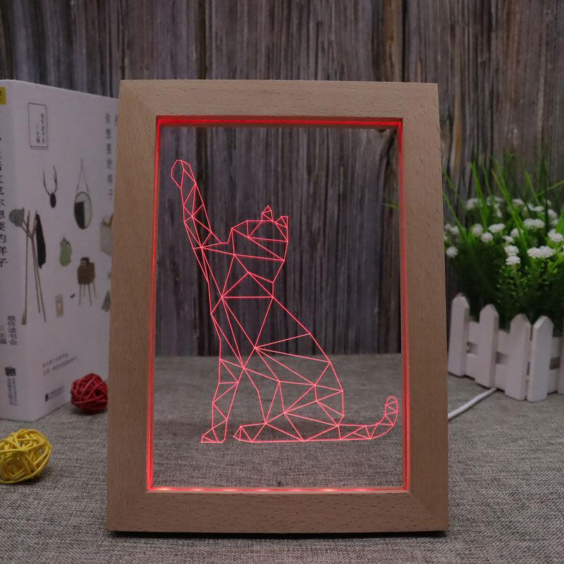 Cat RGB 3D Optical Illusion Lamp-3D Optical Lamp