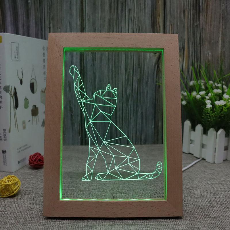 Cat RGB 3D Optical Illusion Lamp-3D Optical Lamp