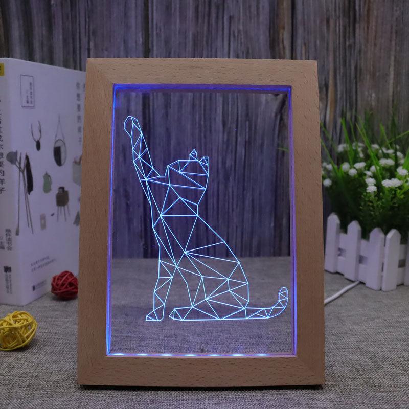 Cat RGB 3D Optical Illusion Lamp-3D Optical Lamp